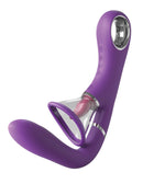 Purple Ultimate Pleasure Pro showing its chrome loop handle, control buttons and suction cup