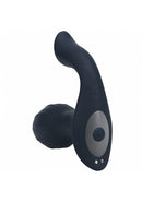 LEVELZ VIBRATING & ROTATING ANAL PLUG WITH BALL STIMULATOR BLACK