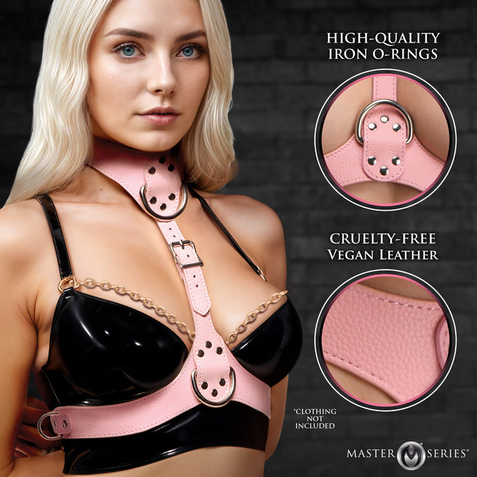 MASTER SERIES VIXEN CHEST HARNESS PINK
