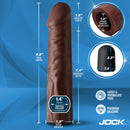 JOCK ENHANCER 1.5" REALISTIC VIBRATING PENIS EXTENSION DARK