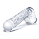 GLAS 8" REALISTIC RIBBED DILDO