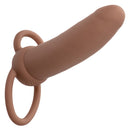 PERFORMANCE MAXX VIBRATING THICK DUAL PENETRATOR BROWN