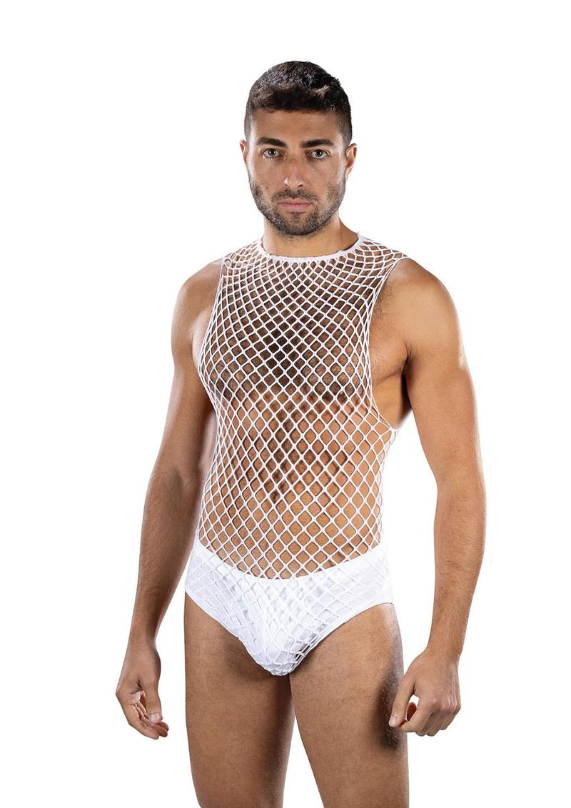 ENVY FULL EFFECT FISHNET 2PC WHITE O/S