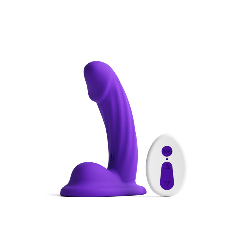 COLOURS CURVE VIBRATING 5" DILDO PURPLE