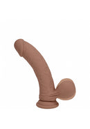 REALROCK 6" CURVED VIBRATING DILDO TAN