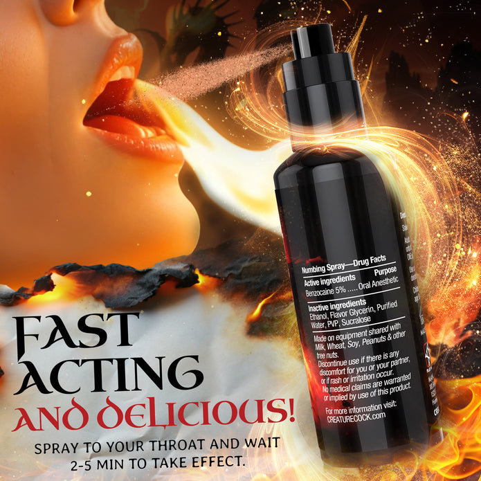 CREATURE COCKS DEEP THROAT NUMBING SPRAY 2OZ CINNAMON