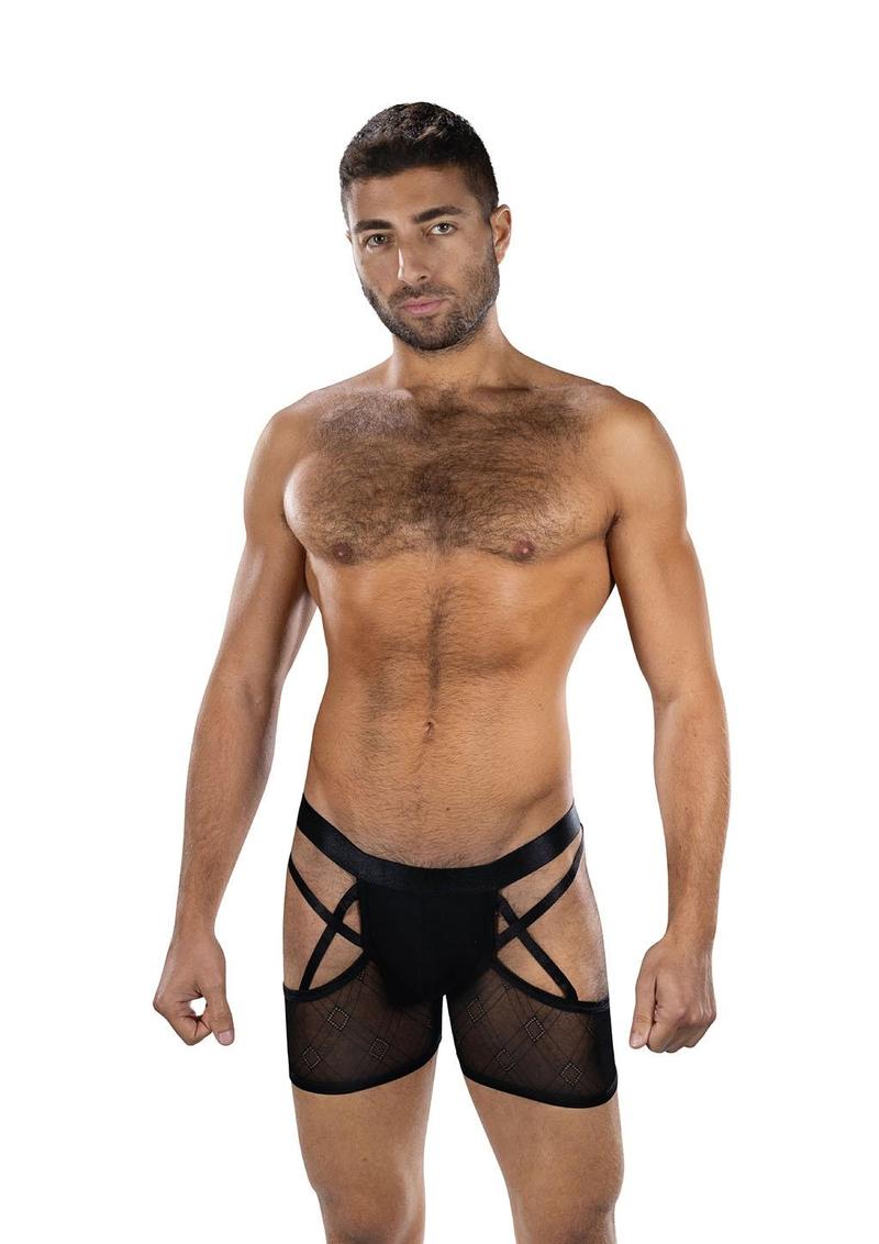 ENVY X APPEAL MESH BOXER BRIEFS BLACK O/S