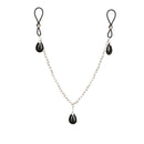 NIPPLE PLAY NON-PIERCING ONYX CHAIN JEWELRY