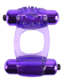 FANTASY DUO SUPER RING VIBRATING COCK RING PURPLE