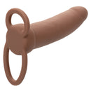 PERFORMANCE MAXX VIBRATING THICK DUAL PENETRATOR BROWN