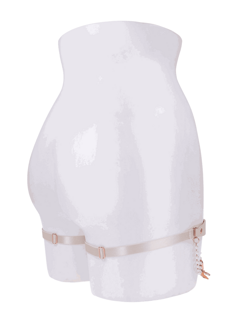 PEACHES N CREAM PEARL LEG GARTERS
