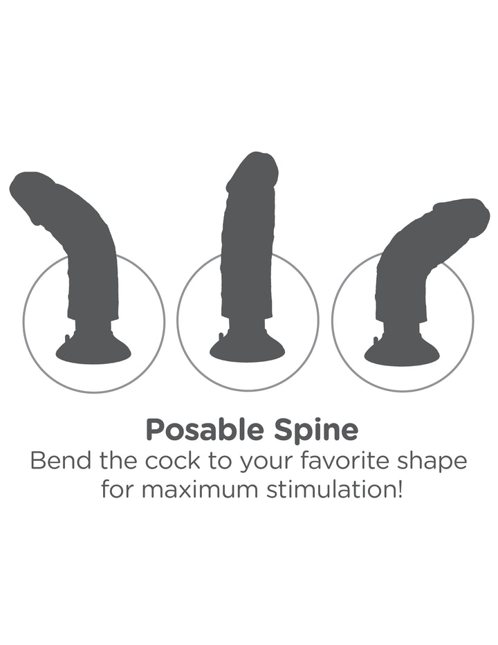 KING COCK 9" VIBRATING DILDO TAN