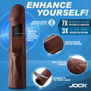 JOCK ENHANCER 1.5" REALISTIC VIBRATING PENIS EXTENSION DARK