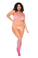 FLORAL OMBRE BODYSTOCKING SUNSET Q/S
