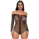 LOVE IN LACE BODYSUIT BLACK O/S