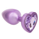 AMETHYST HEART ANAL PLUG PURPLE SMALL
