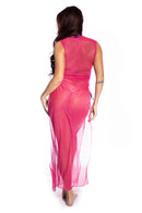 HOT PINK MESH MAXI O/S