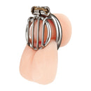 BLUE LINE STAINLESS STEEL INVERTED MICRO JAIL TIME CHASTITY CAGE