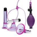 LUX FETISH VIBRATING NIPPLE SUCKERS WITH CLITORAL PUMP & QUICK RELEASE