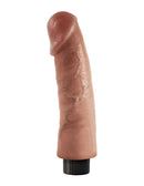 KING COCK 9" VIBRATING DILDO TAN