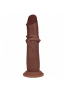 REALROCK SLIDING SKIN 8" DILDO BROWN