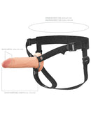 FANTASY X-TENSIONS ELITE 6" SILICONE HOLLOW STRAP-ON WHITE