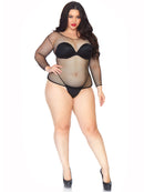 SPANDEX LONG SLEEVE INDUSTRIAL NET SHIRT BLACK Q/S