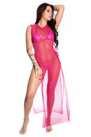 HOT PINK MESH MAXI O/S