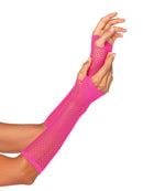 TRIANGLE NET FINGERLESS GLOVES PINK