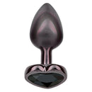 BLACK GEM HEART ANAL PLUG SMALL
