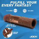 JOCK ENHANCER 1.5" REALISTIC PENIS EXTENSION DARK