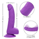 NEON STUDS 6" DILDO PURPLE