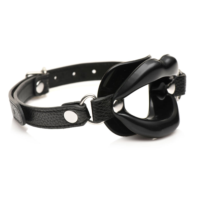 MASTER SERIES JUICY LIPS OPEN MOUTH GAG BLACK