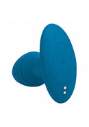 LEVELZ REMOTE CONTROL VIBRATING & ROTATING RIBBED ANAL PLUG TEAL