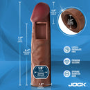 JOCK ENHANCER 1.5" REALISTIC PENIS EXTENSION DARK
