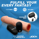 JOCK ENHANCER 1.5" REALISTIC VIBRATING PENIS EXTENSION LIGHT