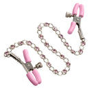 NIPPLE PLAY CRYSTAL CHAIN NIPPLE CLAMPS PINK