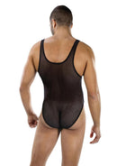 ENVY FIERCE DEEP V MESH BODYSUIT BLACK O/S