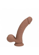 REALROCK 6" CURVED VIBRATING DILDO TAN