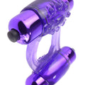 FANTASY DUO SUPER RING VIBRATING COCK RING PURPLE