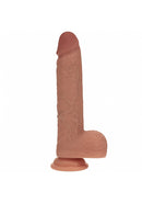 REALROCK VIBRATING THRUSTING 8" DILDO TAN