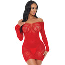 SCARLET SEDUCTION LACE & MESH DRESS O/S