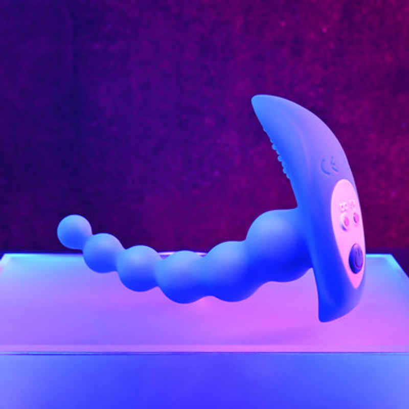 GENDER X BEADED PLEASURE ANAL VIBE BLUE