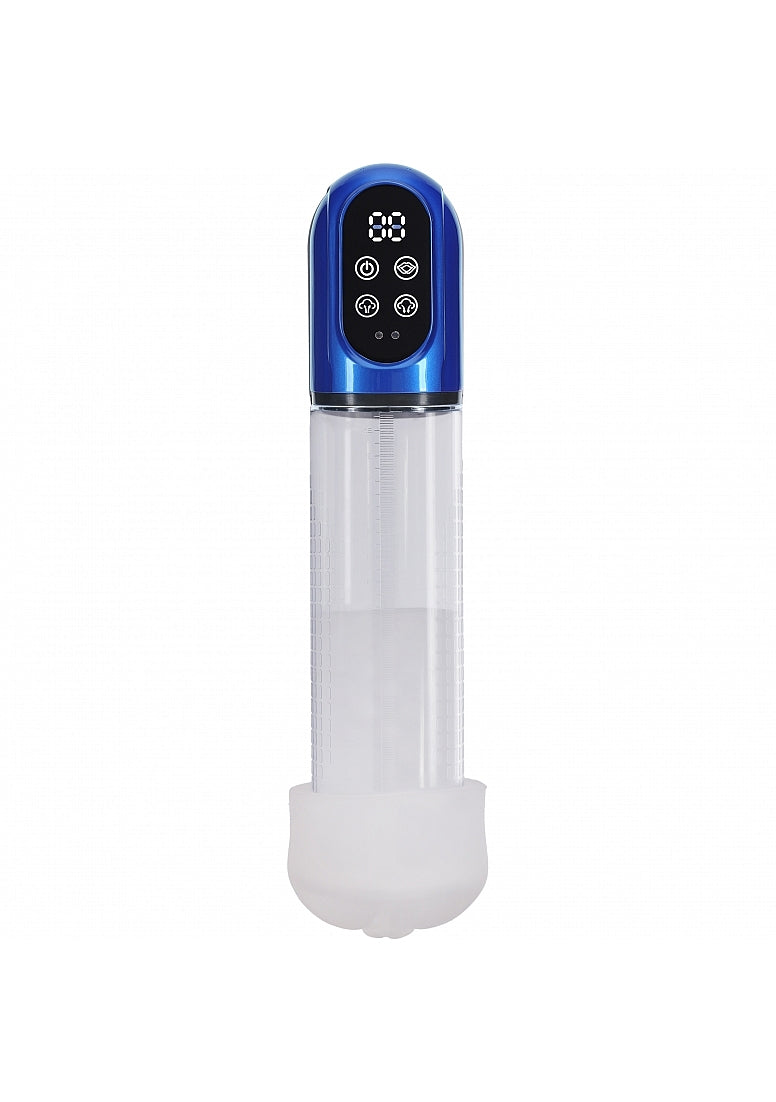 PUMPED ENMOUTH PROPE AUTOMATIC WATERPROOF PUMP & MASTURBATOR BLUE