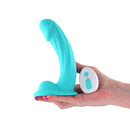 COLOURS CURVE VIBRATING 6" DILDO TEAL