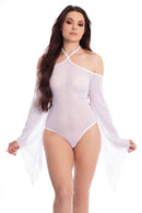 WHITE MESH ROMPER  O/S