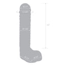 GLAS 8" REALISTIC RIBBED DILDO