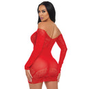 SCARLET SEDUCTION LACE & MESH DRESS O/S