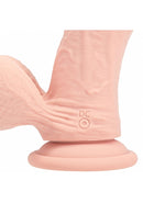 REALROCK CURVED 6" VIBRATING DILDO WITH WEIGHTED BALLS WHITE