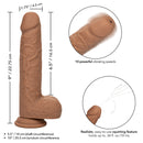 SQUIRTING FUCK STICK VIBRATING 6.5" DILDO BROWN